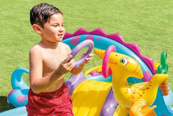 Centro acuático de juegos inflable dinosaurios 