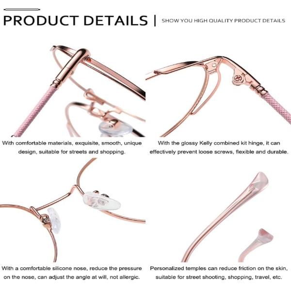 Lentes gafas bloqueo protección luz azul de ojo de gato redondas 