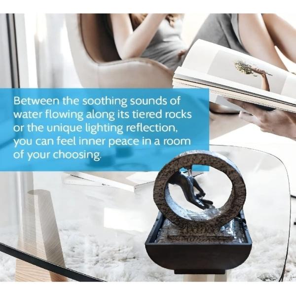 Fuente decorativa mini portátil para oficina casa jardín relajación 