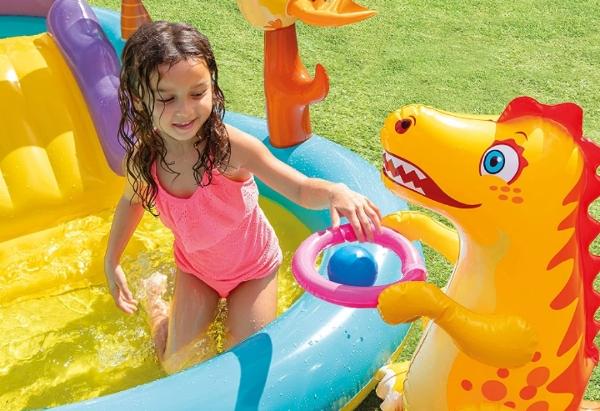 Centro acuático de juegos inflable dinosaurios 