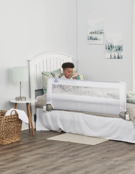 Barandal para cama extra largo acero abatible .