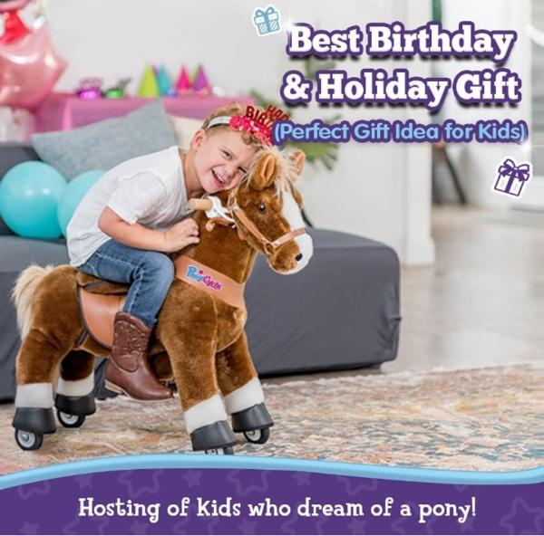 Pony para niños no eléctrico mecánico movimiento real