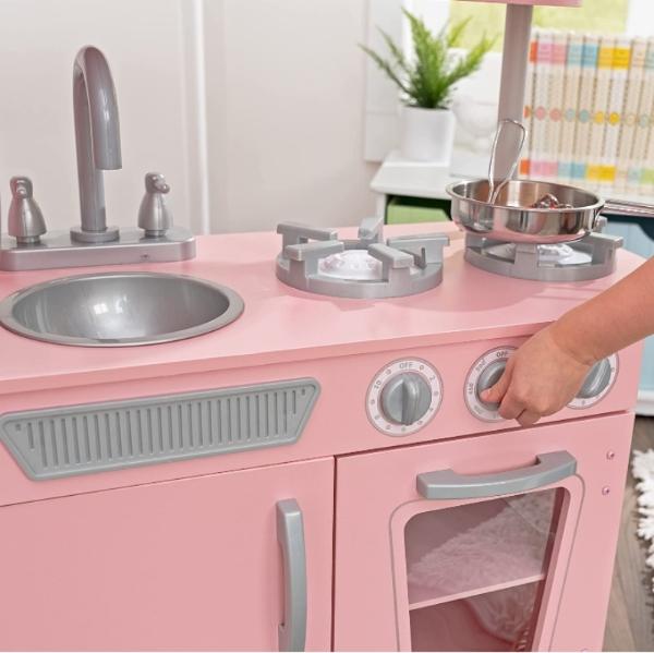 Cocina infantil didáctica vintage madera