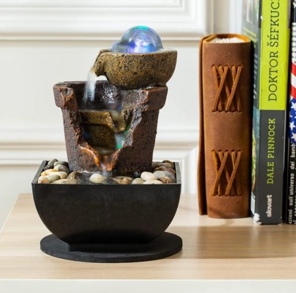 Fuente zen minimalista decorativa cascada 