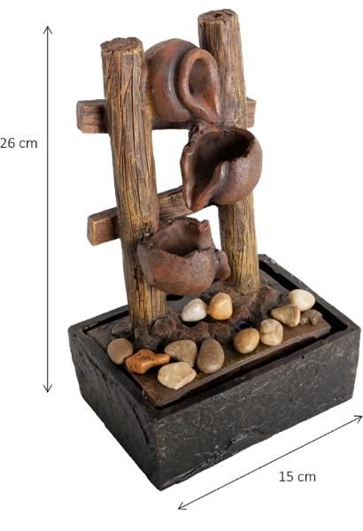 Fuente zen cascada jarros portátil decoración sala oficina 