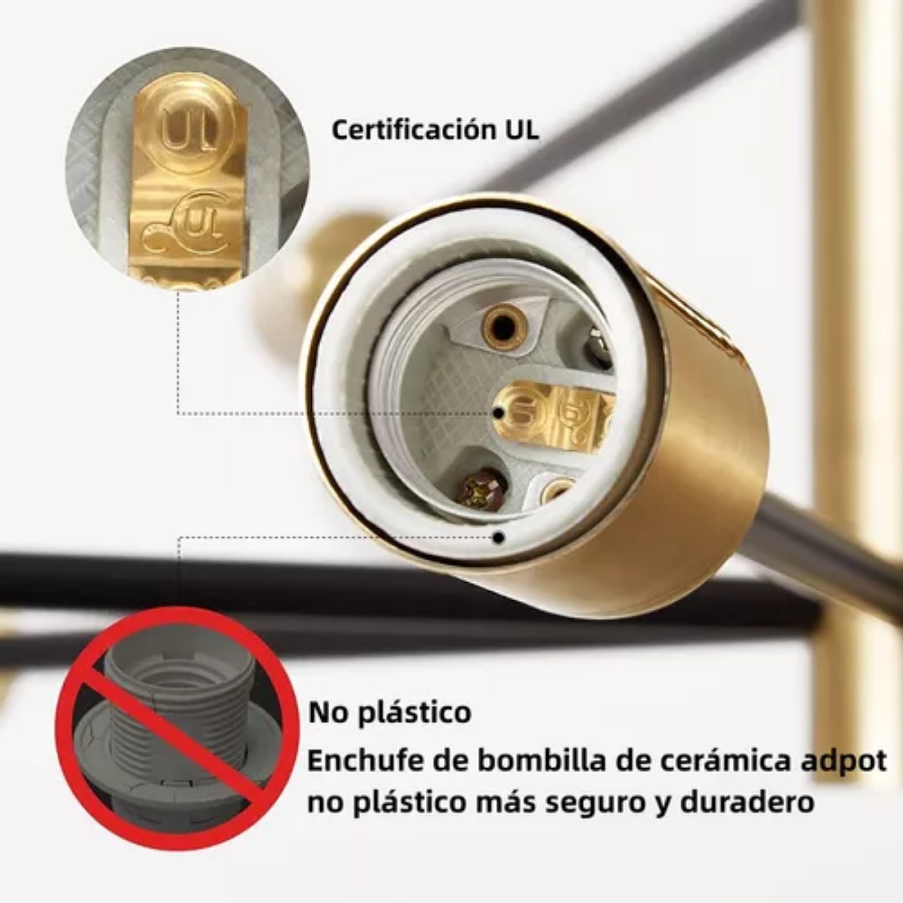 Lampara De Techo Colgantes Moderna Halogena Vintage 6 Luces