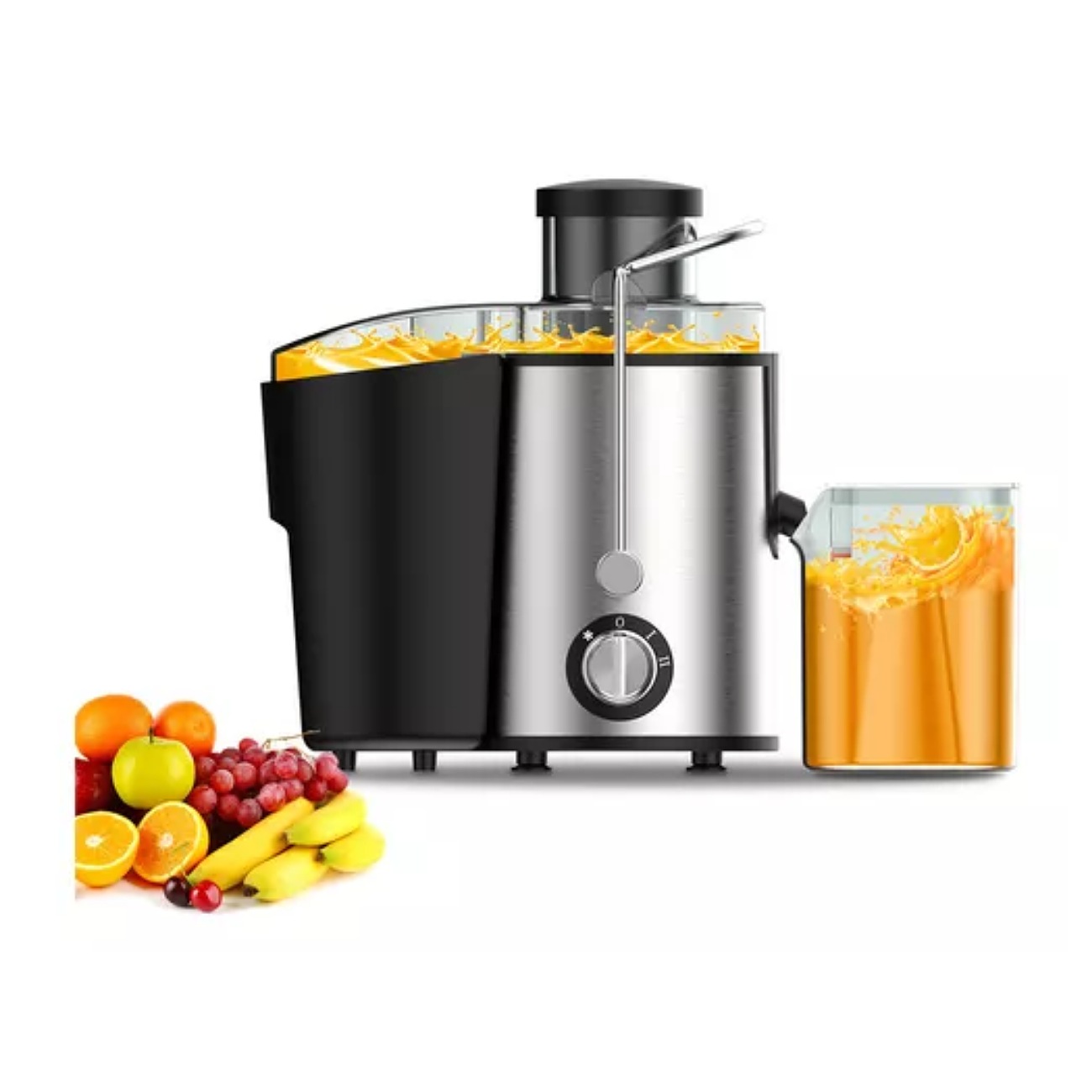 Exprimidor Automático Doméstico Multifuncional 1600ml Para Zumos De Cítricos - Sin Salpicaduras, Tecnología Innovadora Y Fácil Limpieza