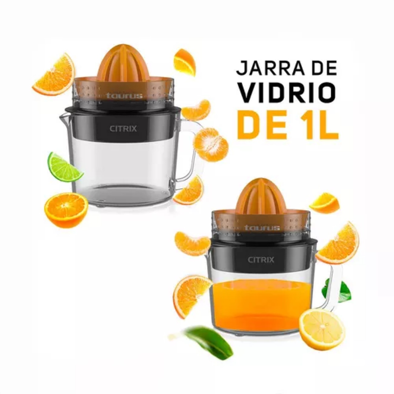 Exprimidor Eléctrico Taurus Citrix 1lt 60hz 127v Color Negro/Naranja Frecuencia 60 Hz