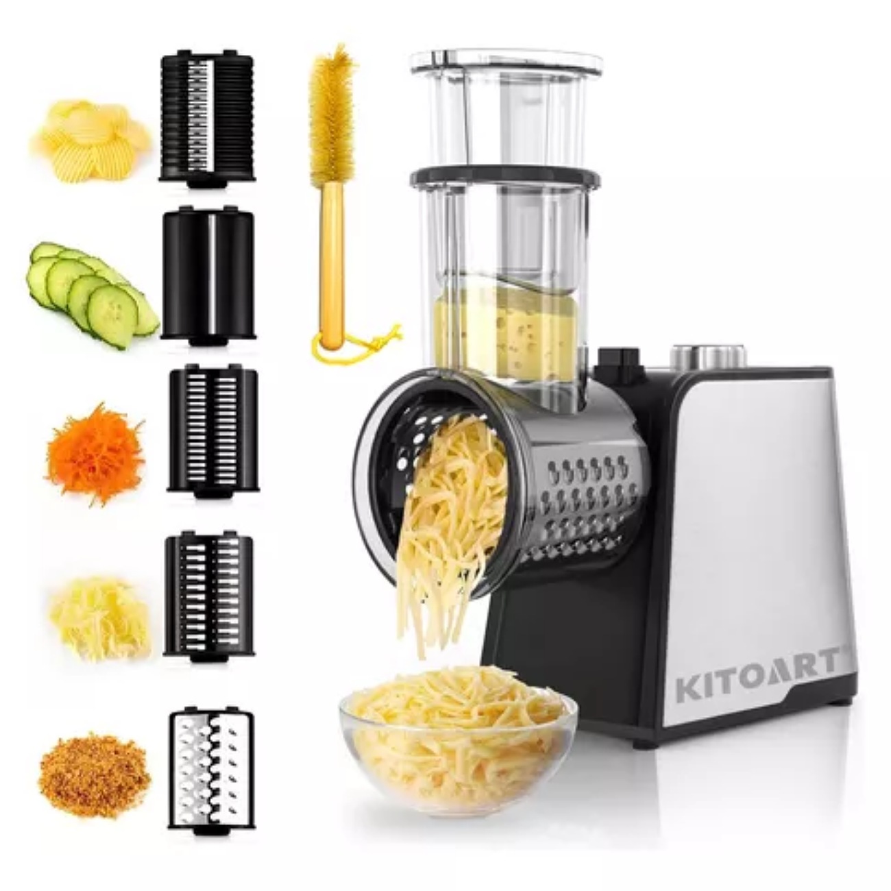 Rallador De Queso Eléctrico Rebanador Cortador Verduras