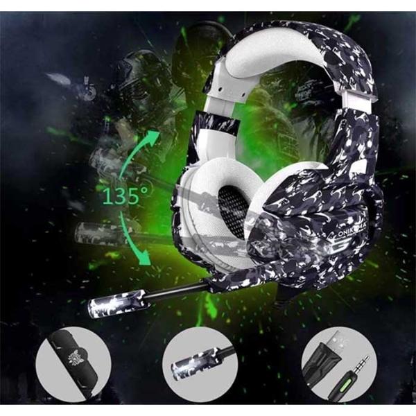 Audífonos gamer K5 ONIKUMA K5 7.1 Hi-Fi Subwoofer Camuflaje