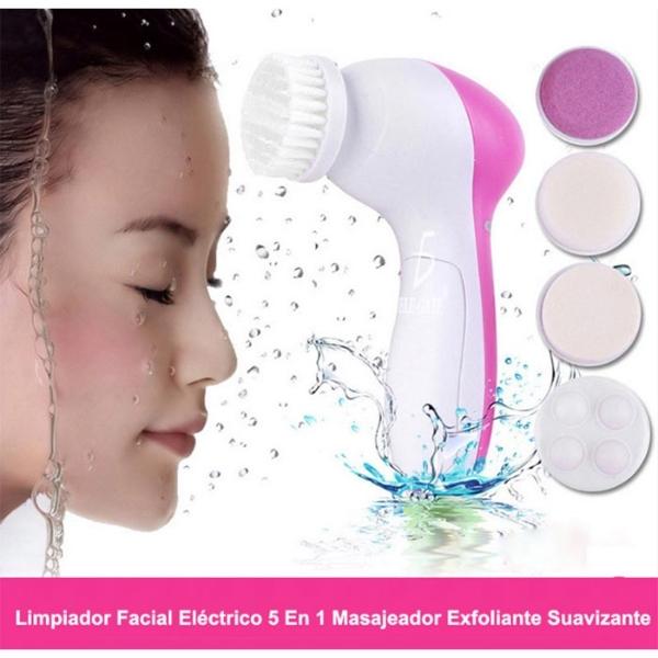 Limpiador Facial Eléctrico 5 En 1 Masajeador Exfoliante Suavizante