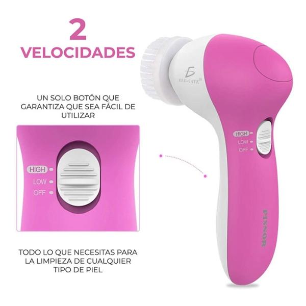 Limpiador Facial Eléctrico 5 En 1 Masajeador Exfoliante Suavizante