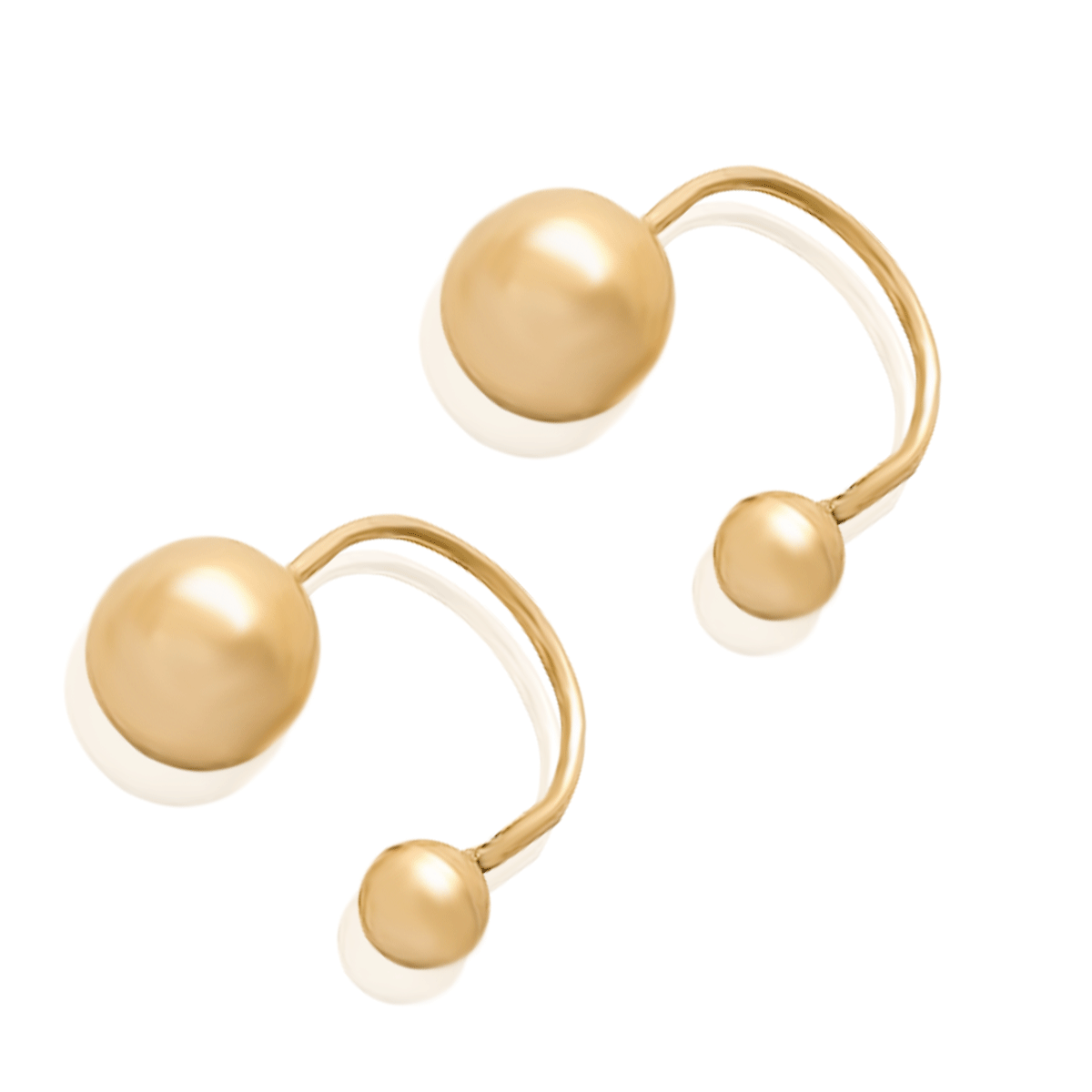 Broquel Arete Oro 18k Laminado #789 396-423 Bolitas Lisas.