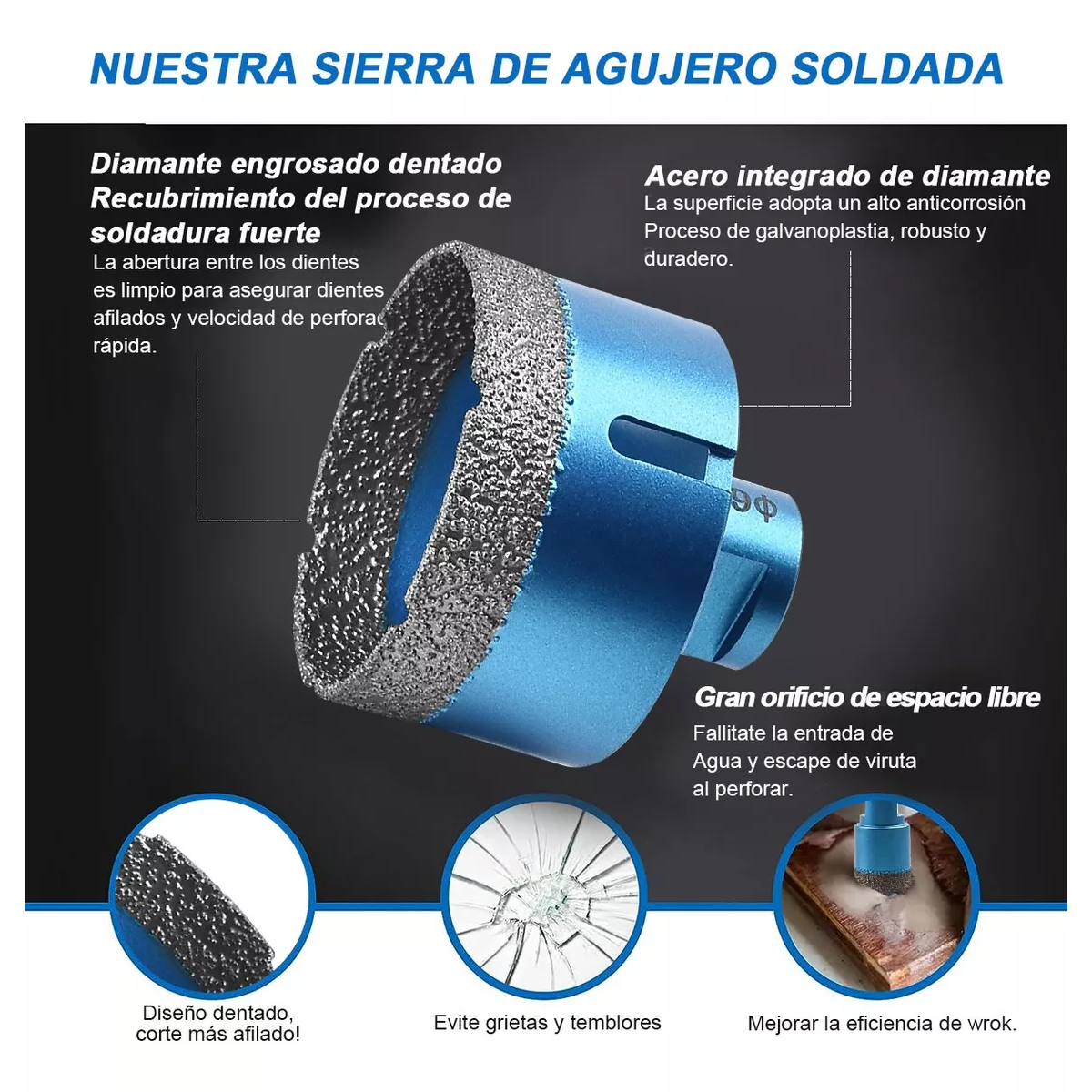 Broca Copa Esmeril M14 Para Mármol