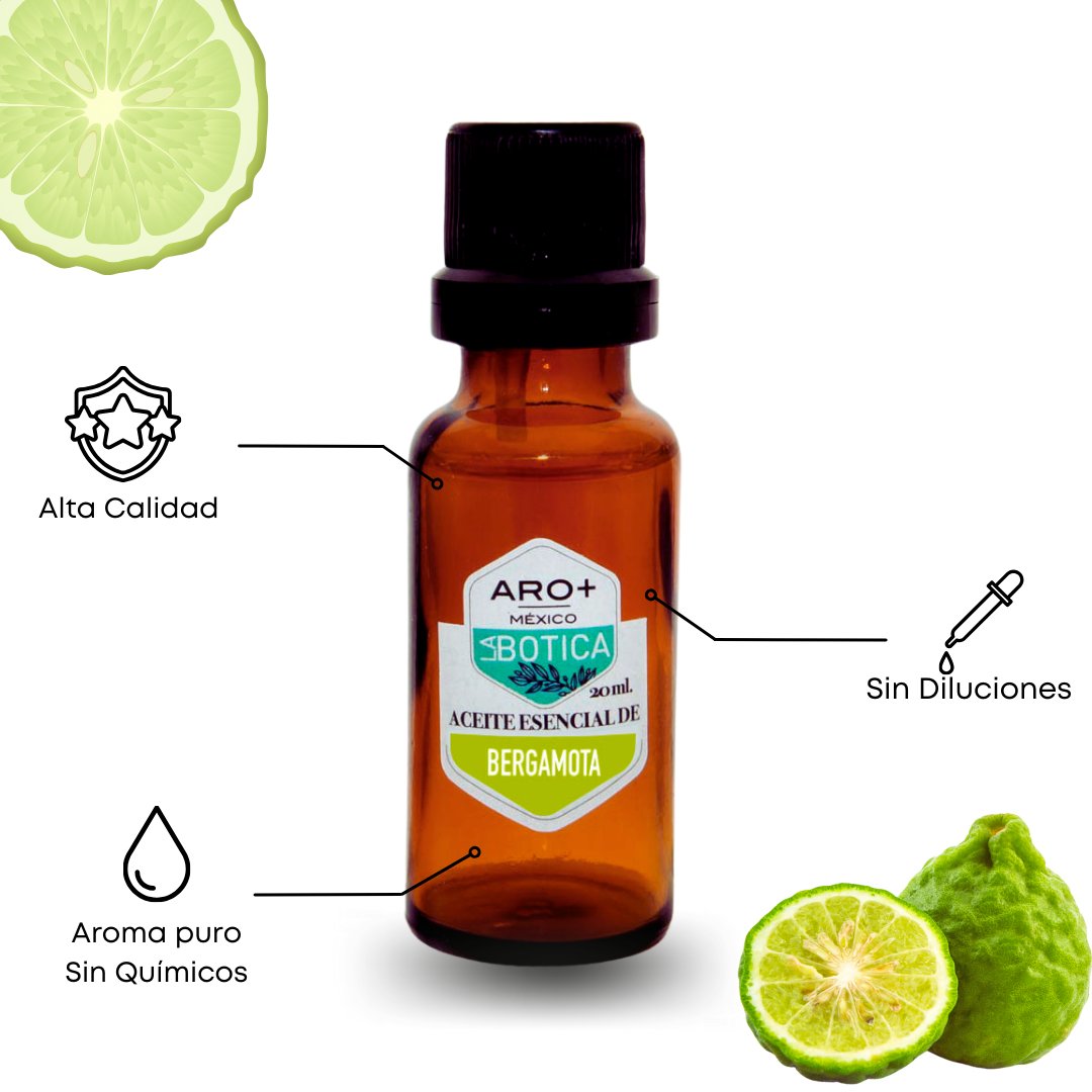 Aceite Esencial Bergamota 100% Puro, Uso Terapéutico, Aromaterapia.