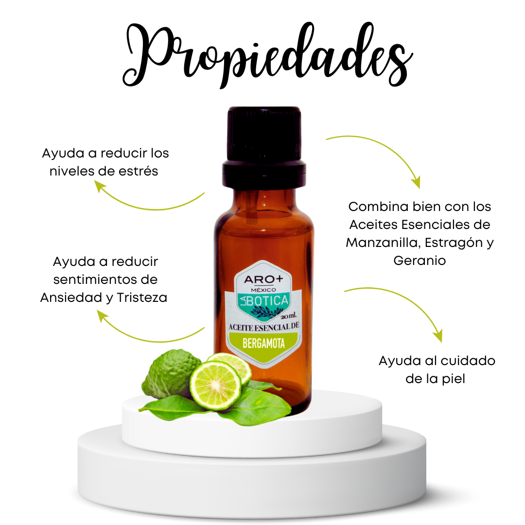 Aceite Esencial Bergamota 100% Puro, Uso Terapéutico, Aromaterapia.