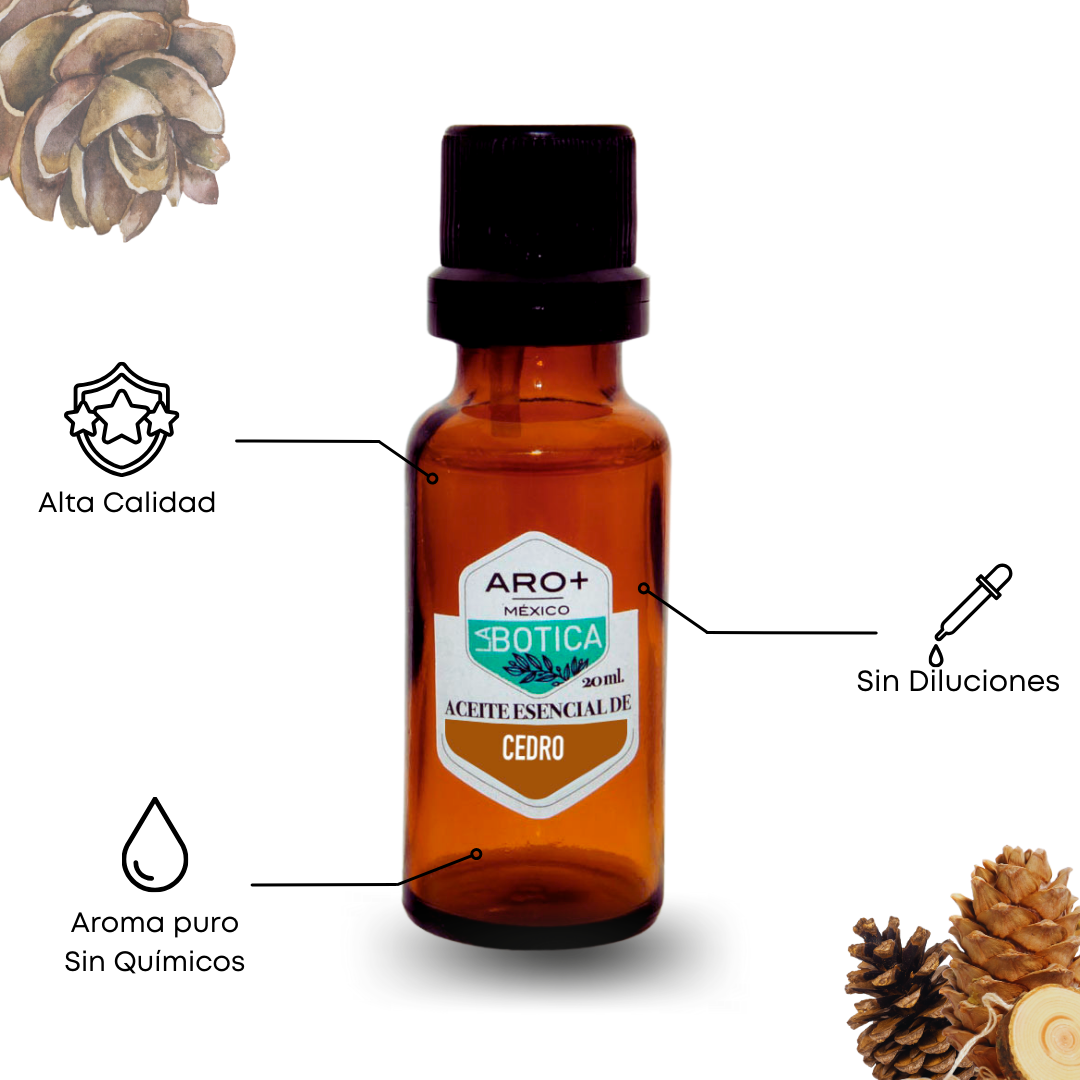 Aceite Esencial Cedro 100% Puro, Uso Terapéutico, Aromaterapia.