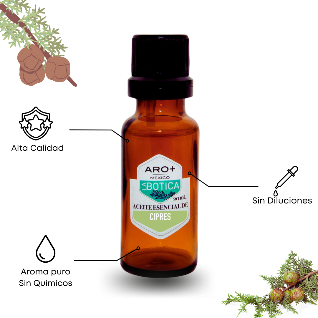 Aceite Esencial Ciprés 100% Puro, Uso Terapéutico, Aromaterapia.
