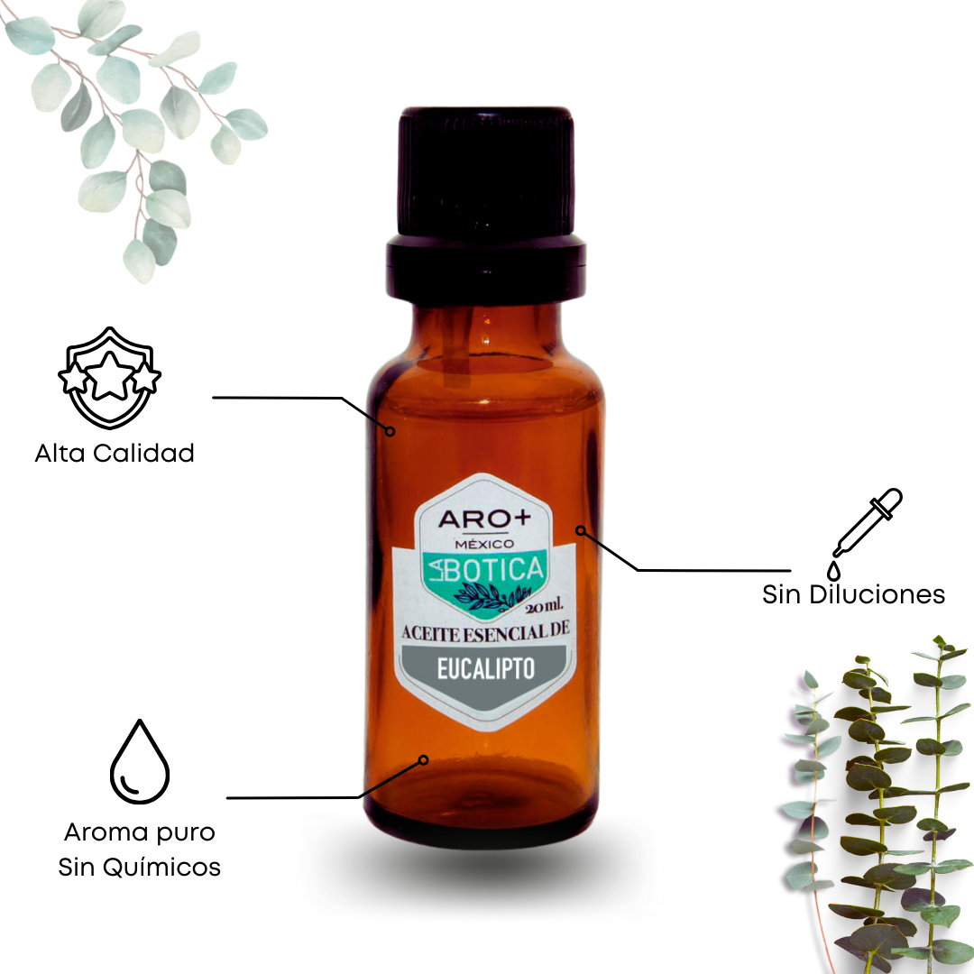 Aceite Esencial Eucalipto 100% Puro, Uso Terapéutico, Aromaterapia.