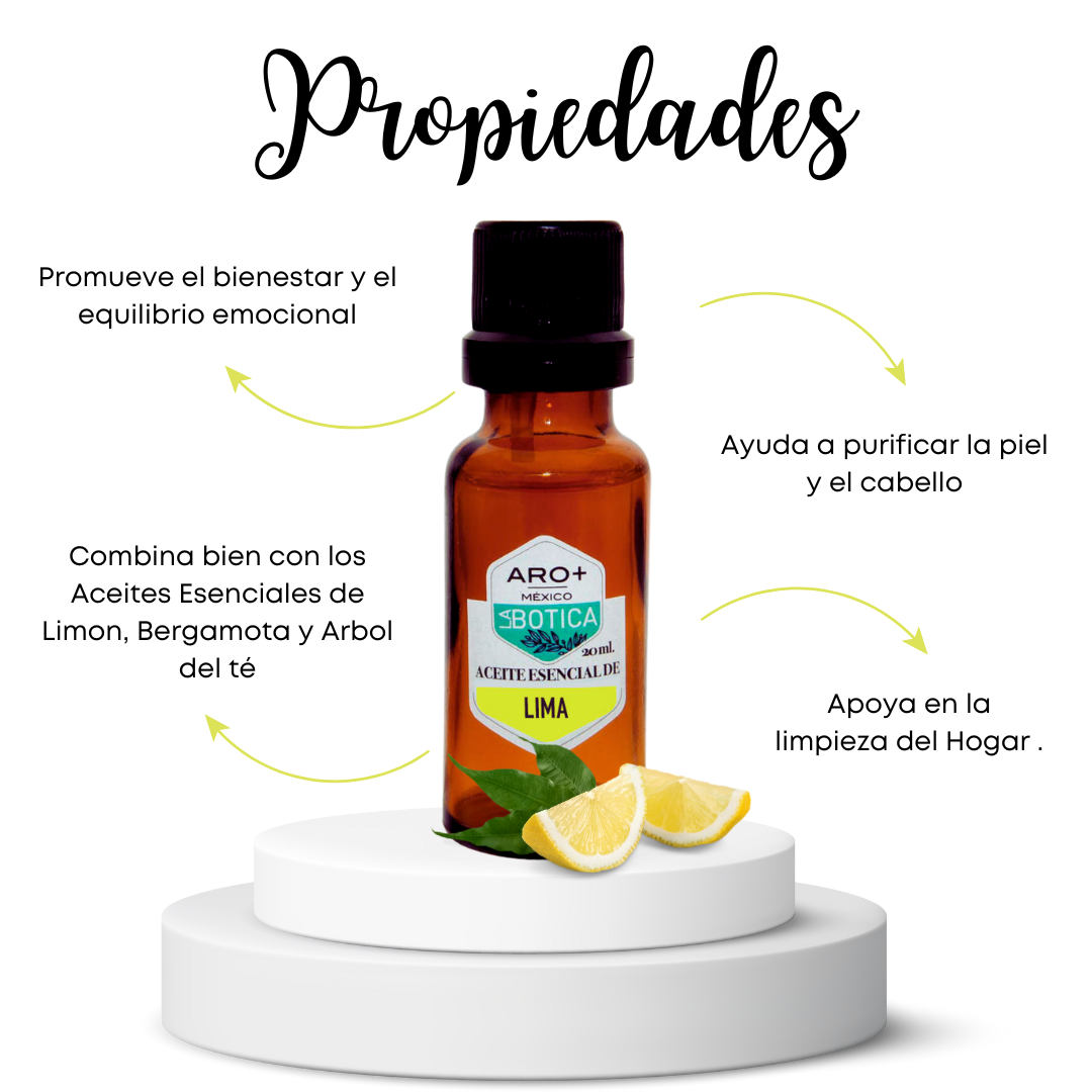 Aceite Esencial Lima 100% Puro, Uso Terapéutico, Aromaterapia.