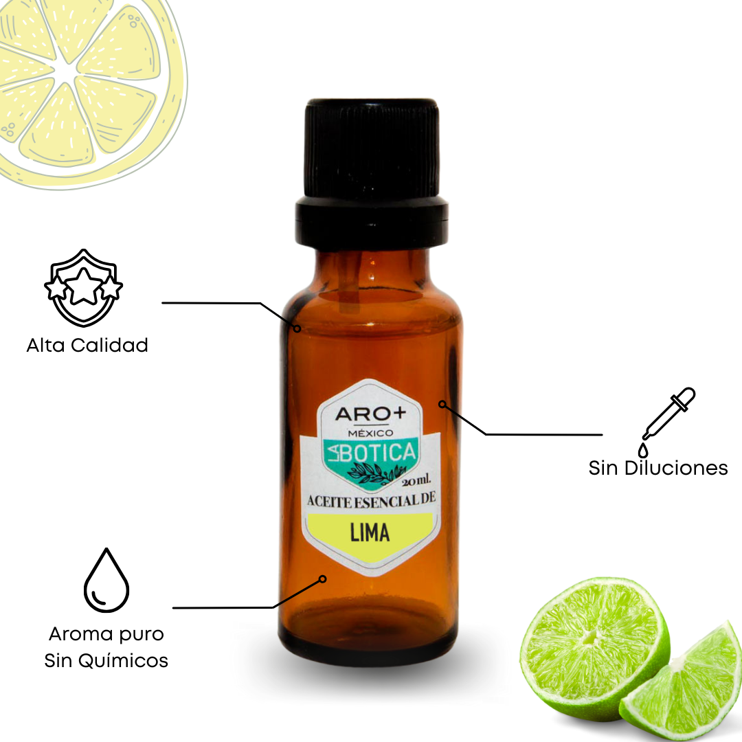 Aceite Esencial Lima 100% Puro, Uso Terapéutico, Aromaterapia.