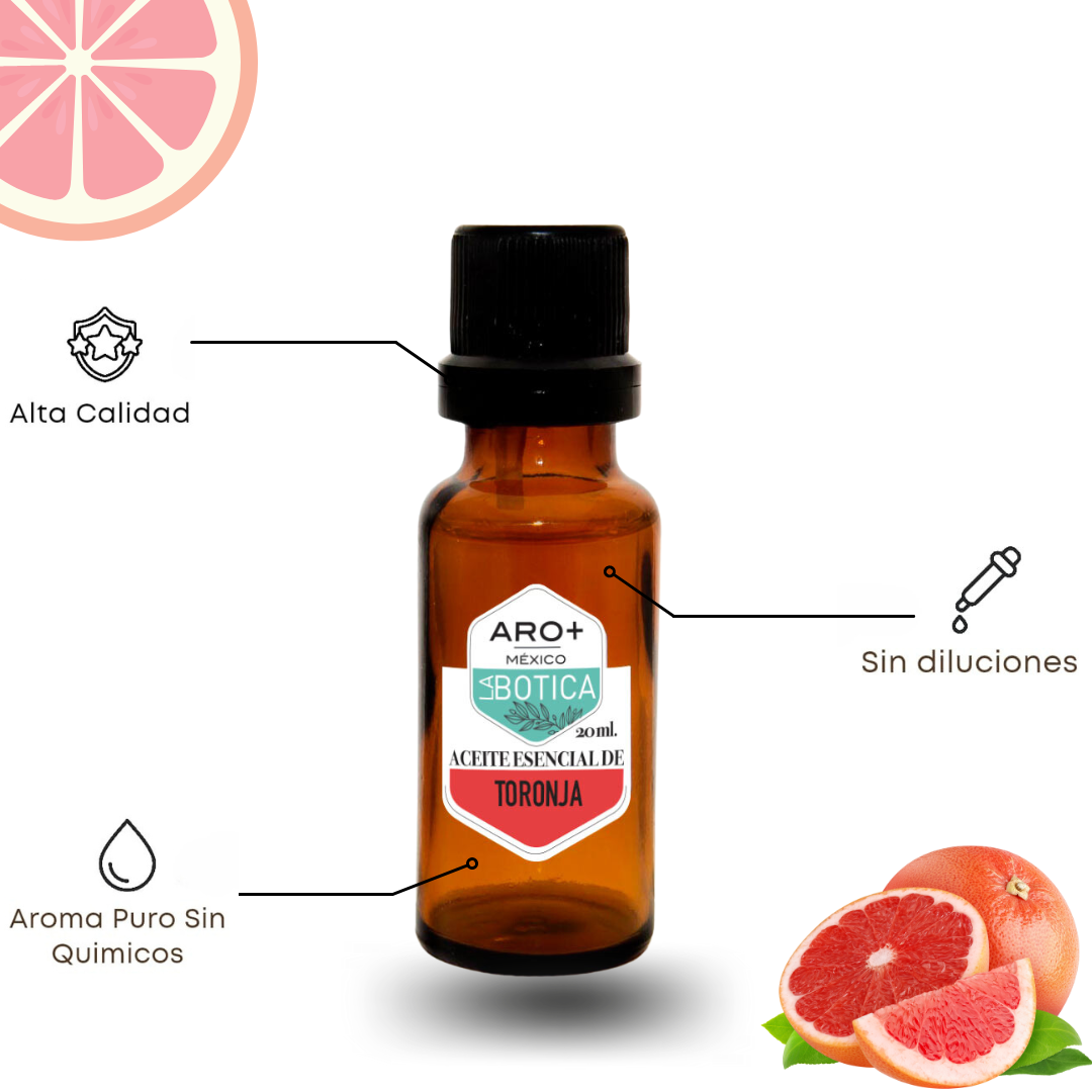 Aceite Esencial Toronja 100% Puro, Uso Terapéutico, Aromaterapia.