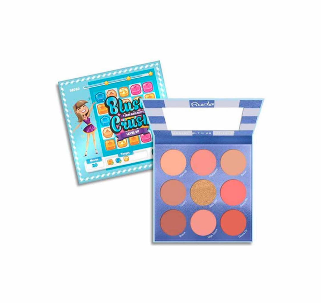 Paleta De 9 Rubores Blush Crush Level Up Rude.