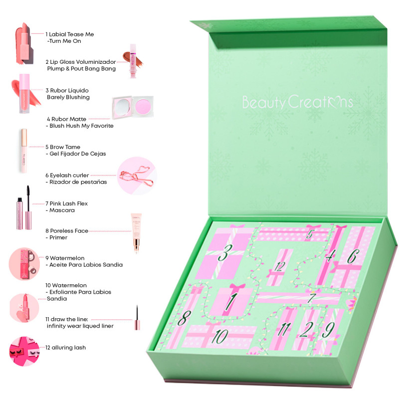 Calendario De Adviento 12 Dias de Travesuras Beauty Creations.