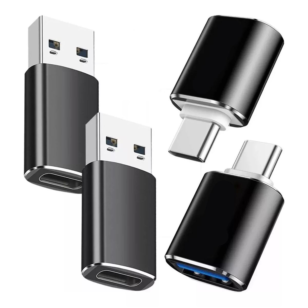 4 Piezas Adaptador Otg Usb Tipo C A Usb 3.0 5gbps