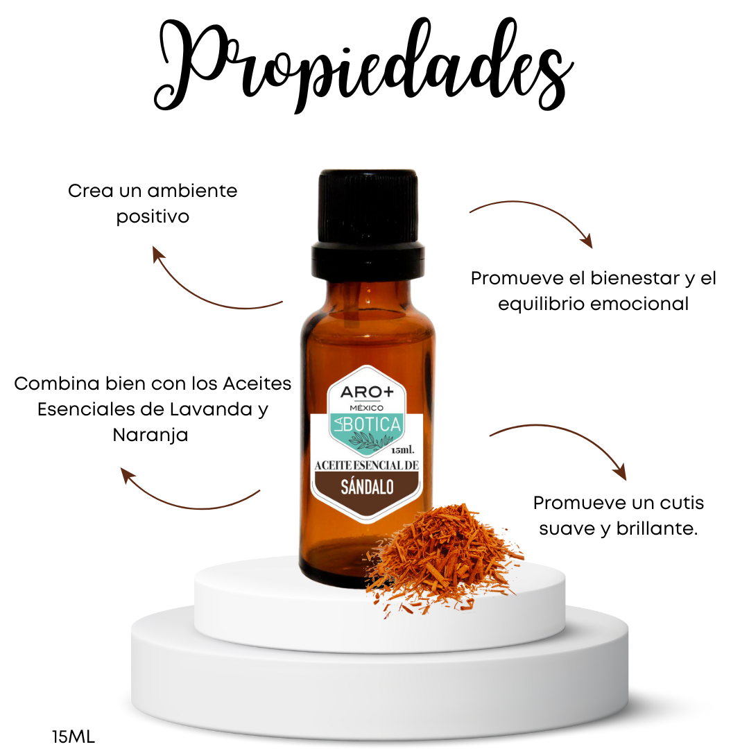 Aceite Esencial Sándalo 100% Puro, Uso Terapéutico, Aromaterapia.