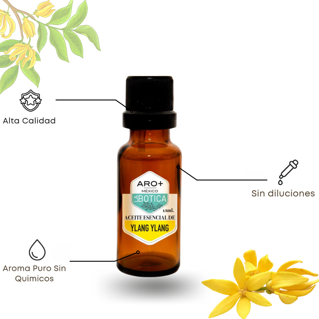 Aceite Esencial Ylang Ylang 100% Puro, Uso Terapéutico, Aromaterapia.