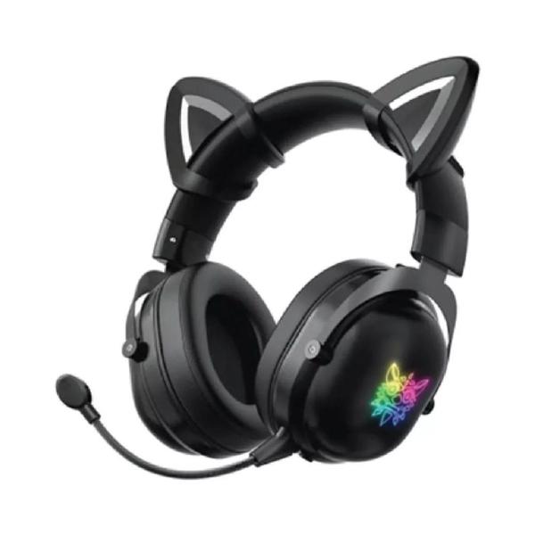 Audífonos gamer inalámbricos RGB Gadgets&Fun con orejas de gato