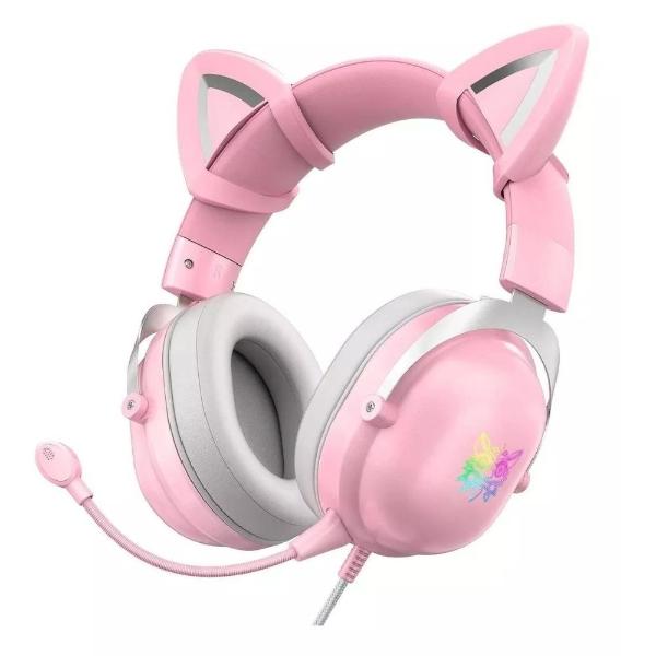 Audífonos gamer inalámbricos RGB Gadgets&Fun con orejas de gato