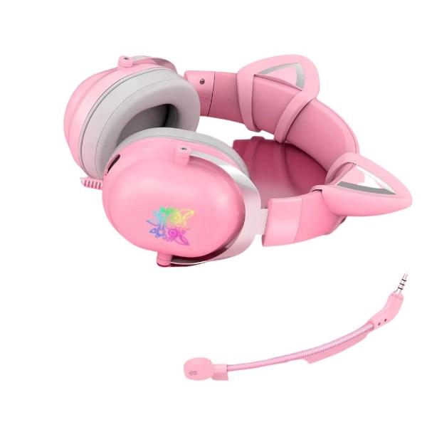 Audífonos gamer inalámbricos RGB Gadgets&Fun con orejas de gato