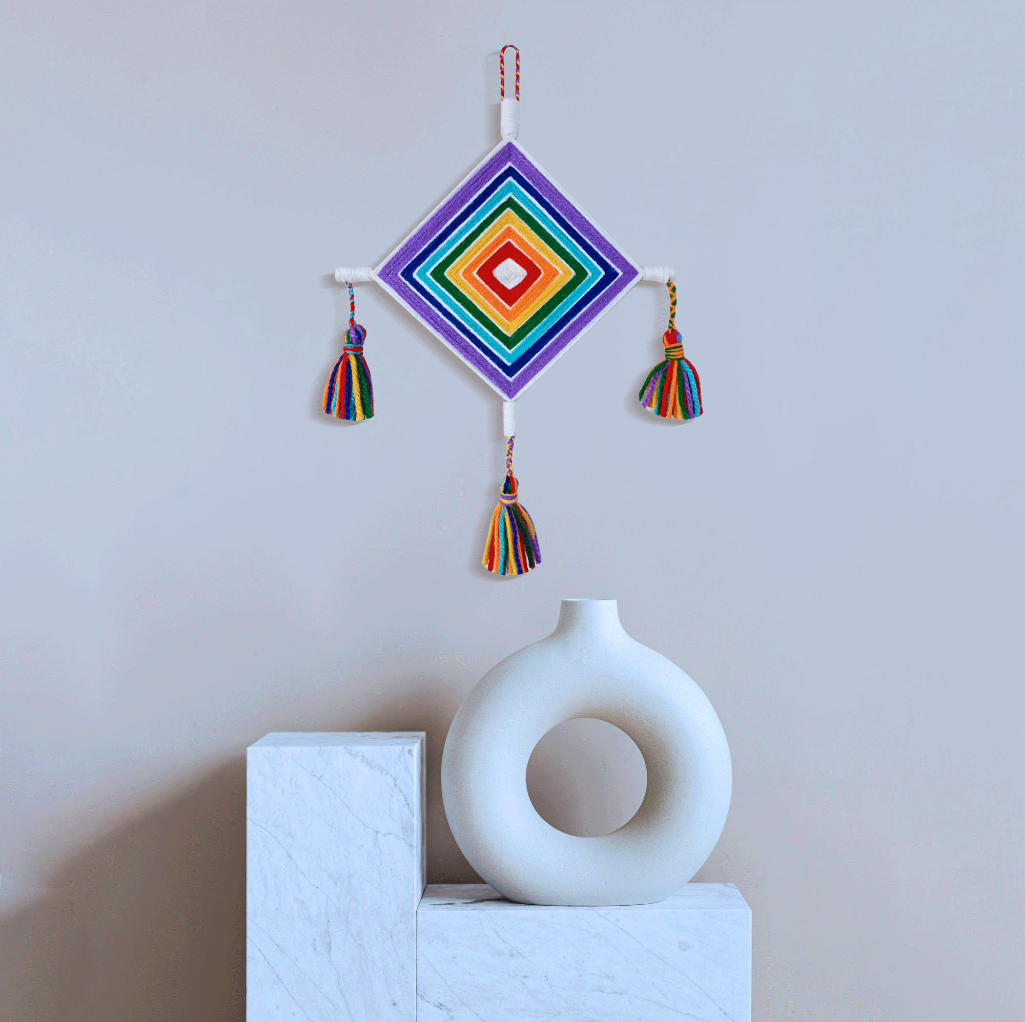 Tejido de Protección Ojo de dios 7 Chakras