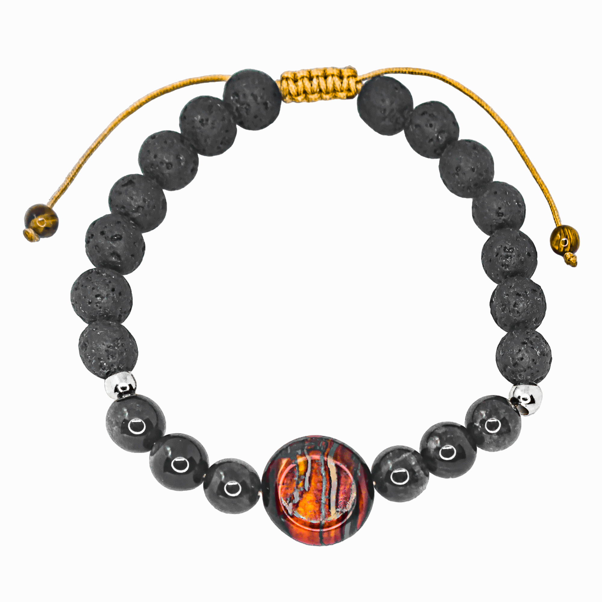 Pulsera de Protección Ojo De Tigre, Obsidiana Y Plata Genuina