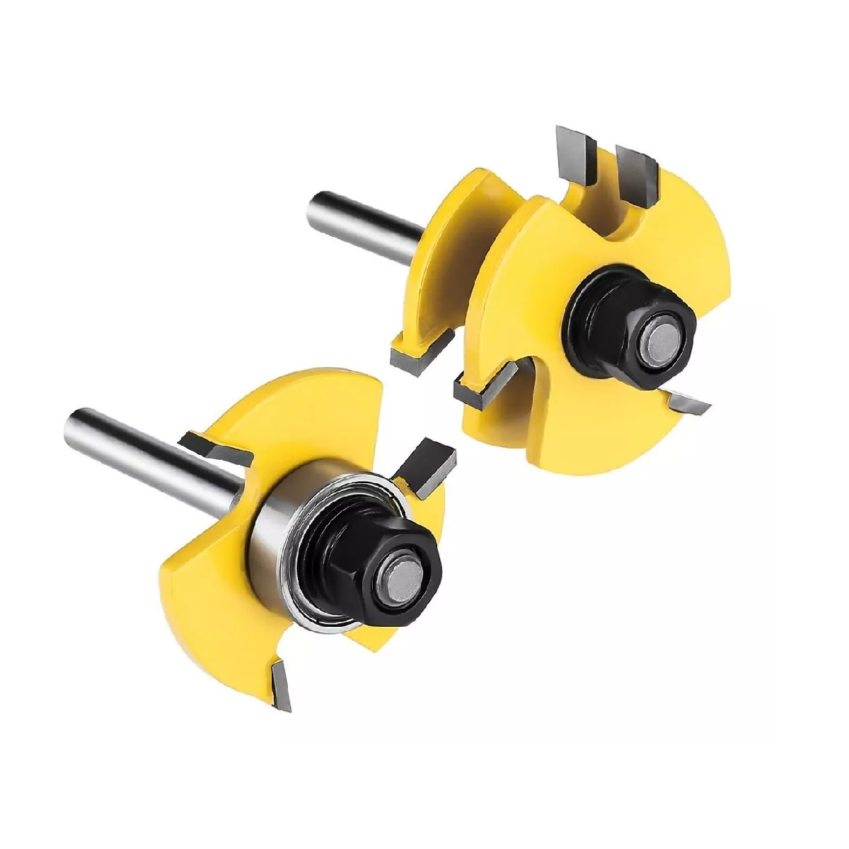 Fresa Router 1/4 Broca Ensamble Machimbrado Zanco Kit 2pzs