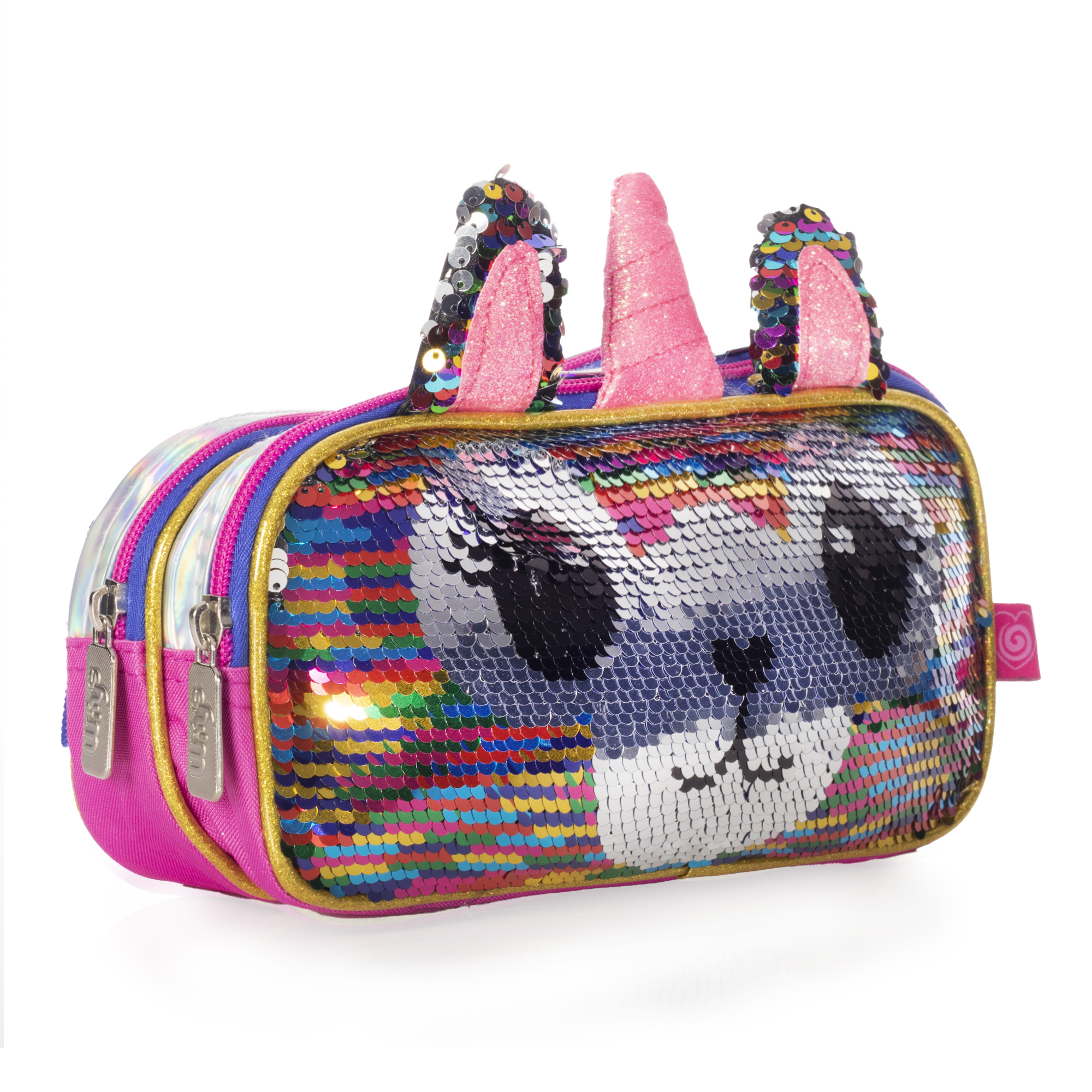 Lapicera Llama Unicornio Lentejuela Reversible Wilys Wt380 Color Multicolor.