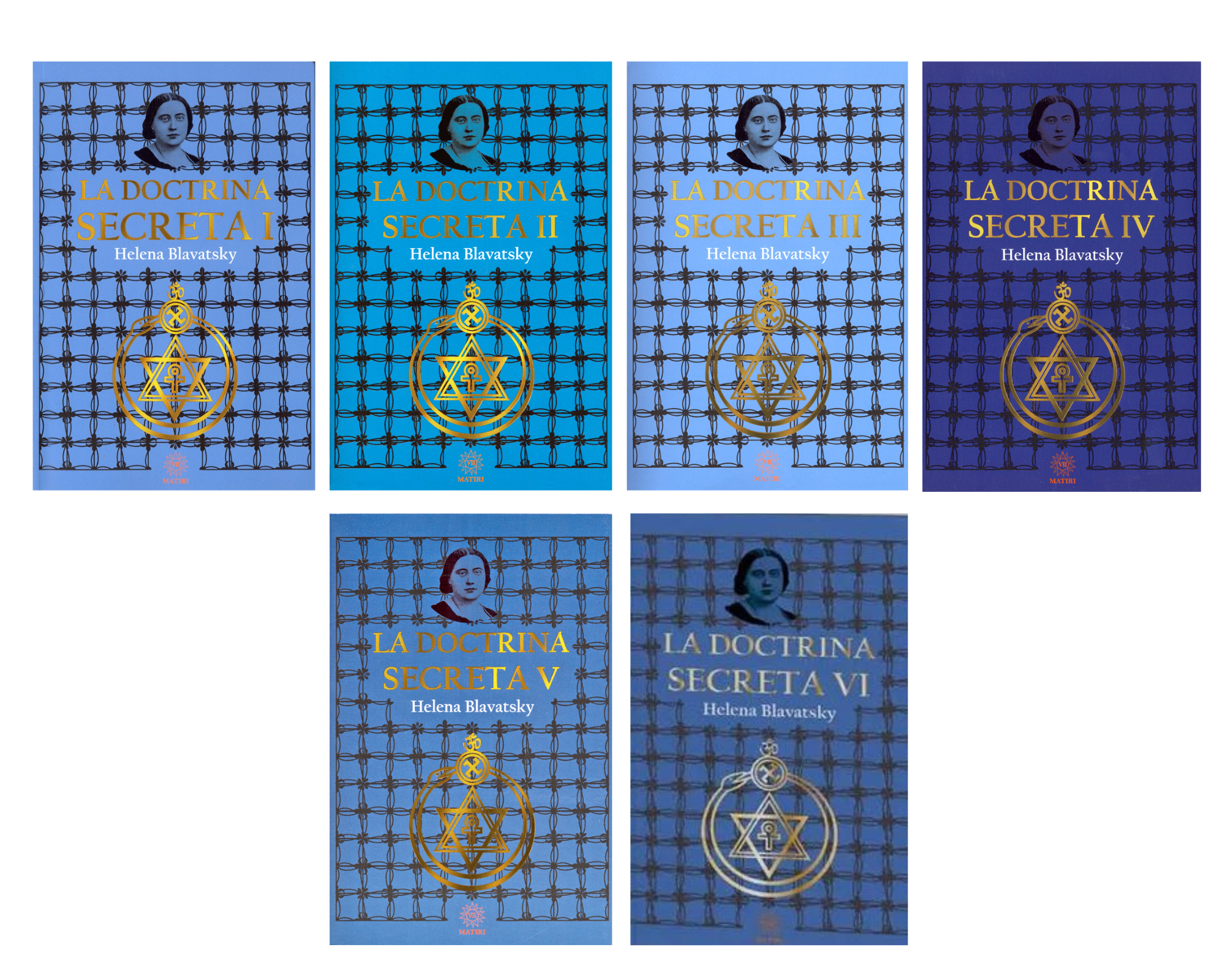Paquete 6 Libros La Doctrina Secreta 1 2 3 4 5 Y 6 De Helena Blavatsky / Teosófia Ocultismo .
