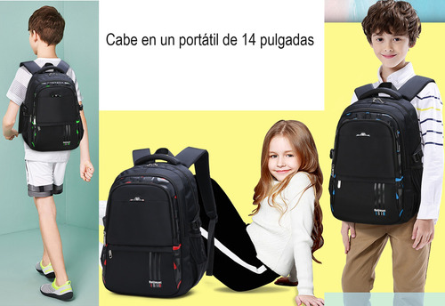 Mochila Escolar De Laptop Para Estudiantes Primarios Para Escolar Viaje Estilo Juvenil Casual Unisex De Gran Capacidad Con Multi Bolsillos Mochila
