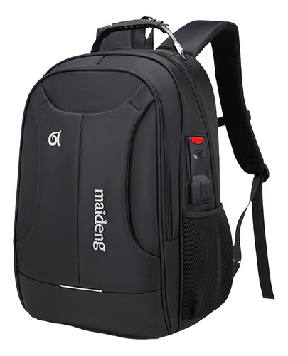 Mochila De Viaje 40l, Mochila Para Laptop Negro De 15,6,mochila De Trabajo Hombre De Negocios Y Impermeable Con Interfaz Usb Y Bloqueo Antirrobo