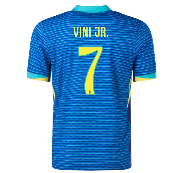 Nuevo! Jersey Brasil 2024/2025 Vinicius Jr 7 Visita Azul Talla S