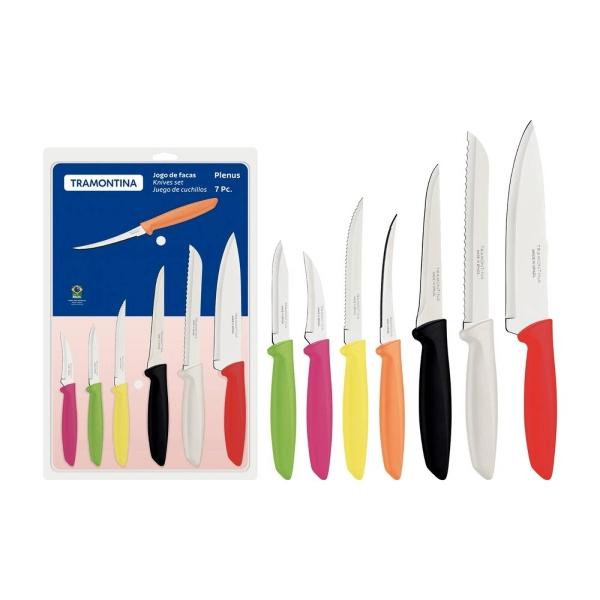 Juego de Cuchillos Tramontina Plenus Multicolor 7 Piezas