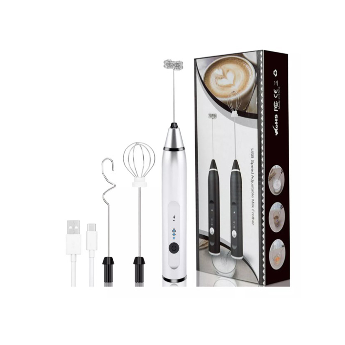 Batidor Eléctrico Portátil Recargable Silencioso.  DM 