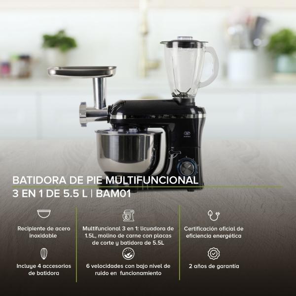 Batidora de Pedestal Multifuncional 6 Vel 5.5 lt BAM01