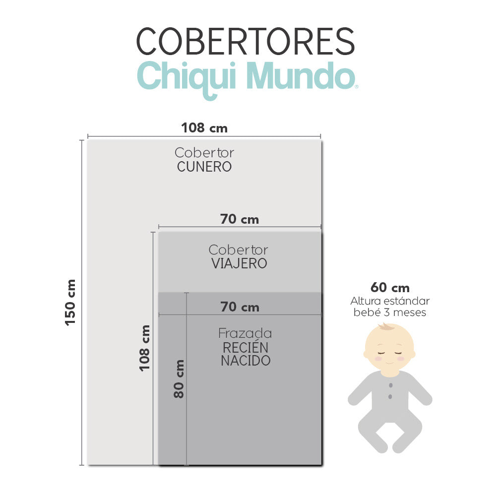 CHIQUI MUNDO Cobertor ligero Viajero Glam.