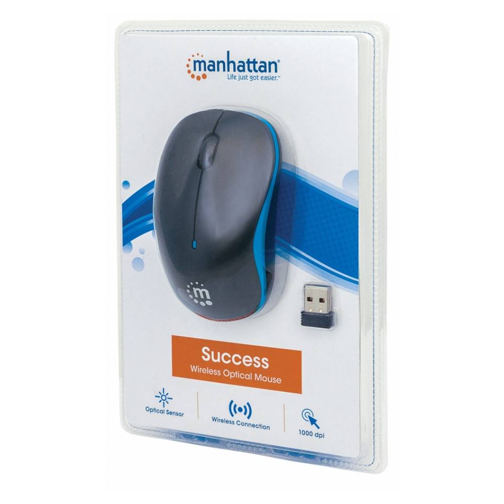 Mouse Inalámbrico Manhattan 179416 Óptico Success 1000 DPI.