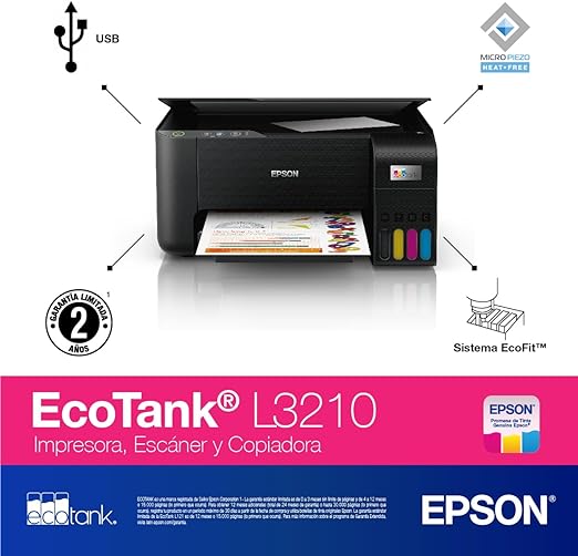 Impresora Multifuncional Epson Ecotank L3210.