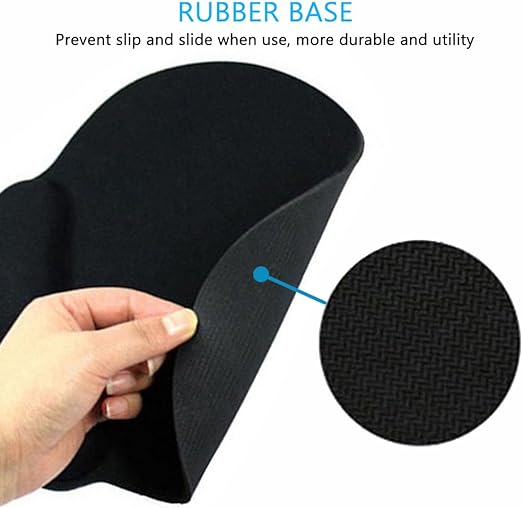 TEKXDD Mouse Pad, Alfombrilla de Ratón Ergonomic, Base de Goma Antideslizante Mousepad, Gel Cojín de Reposamuñecas para Oficina, Computadora, Computadora Portátil, Hogar, Juegos.