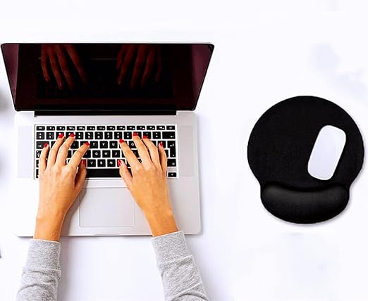 TEKXDD Mouse Pad, Alfombrilla de Ratón Ergonomic, Base de Goma Antideslizante Mousepad, Gel Cojín de Reposamuñecas para Oficina, Computadora, Computadora Portátil, Hogar, Juegos.